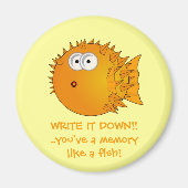 Schreib es auf! Pufffisch - lustige Sprüche Magnet (Vorne)