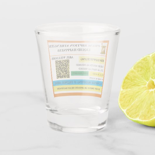 Schreib-Glas Schnapsglas (Rückseite)