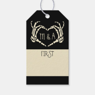 Schreib-in-Stil Creepy Goth Ehe Meilenstein Geschenkanhänger