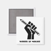Schreib ist Macht Magnet (Vorderseite/Rückseite)