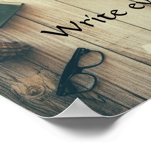 Schreib jeden Tag! Motivierend Poster (Ecke)