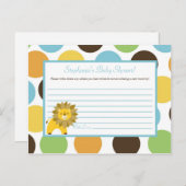 Schreib-Ratenkarte Jungle King Lion Safari Zoo Hinweiskarte (Vorne/Hinten)