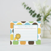 Schreib-Ratenkarte Jungle King Lion Safari Zoo Hinweiskarte (Stehend Vorderseite)