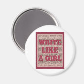 Schreib wie ein Girl-Lipstick Magnet (Vorderseite/Rückseite)