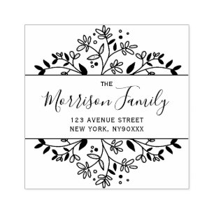 Schreibadresse für Blume Gummistempel