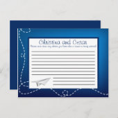 Schreibbare Anzeigetafel Papier Flugzeug Blau Swir Hinweiskarte (Vorne/Hinten)