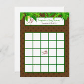 Schreibbare Bingokarte Monkey Swing Jungle Safari Einladungspostkarte (Vorne/Hinten)