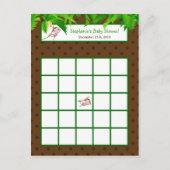 Schreibbare Bingokarte Monkey Swing Jungle Safari Einladungspostkarte (Vorderseite)