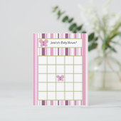 Schreibbare Bingokarte Zucker-Schmetterling Einladungspostkarte (Stehend Vorderseite)