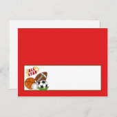 Schreibbare Platzkarte - All-Star Red Postkarte (Vorne/Hinten)