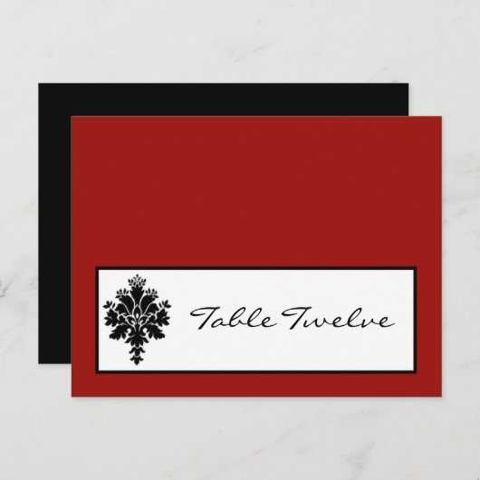 Schreibbare Platzkarte Schwarz-Damaskus-Spitze Postkarte (Vorne/Hinten)