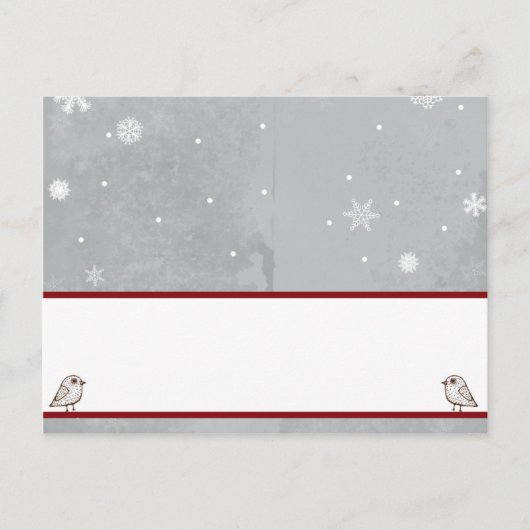 Schreibbare Platzkarte Weißbaum Postkarte (Vorderseite)