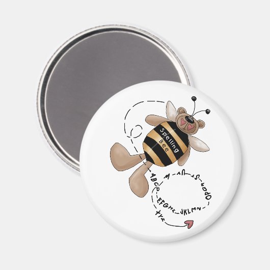 Schreibbiene Magnet (Vorderseite/Rückseite)