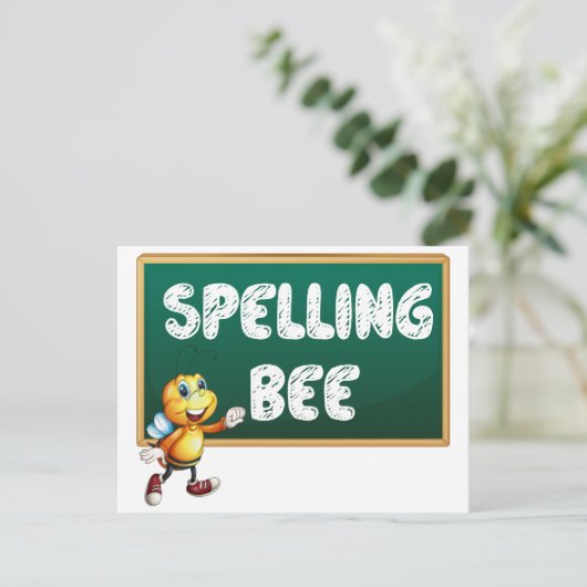 Schreibbiene Postkarte (Stehend Vorderseite)