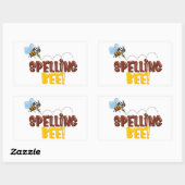 Schreibbiene Rechteckiger Aufkleber (Blatt)