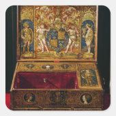 Schreibbox oder Schreibtisch Quadratischer Aufkleber (Vorderseite)