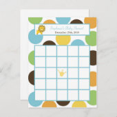 Schreibe Bingo Card Jungle King Lion Safari Zoo Einladungspostkarte (Vorne/Hinten)