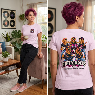 Schreibe Deinen Eigenen Slogan Fifty Rocks T-Shirt