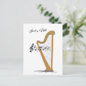 Schreibe eine Notiz mit Harp Poastcard. Postkarte (Stehend Vorderseite)