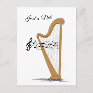 Schreibe eine Notiz mit Harp Poastcard. Postkarte