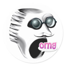 Schreibe OMG-Aufkleber