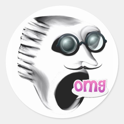 Schreibe OMG-Aufkleber Runder Aufkleber (Vorderseite)