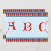 Schreiben ABC Einladung (Vorne/Hinten)