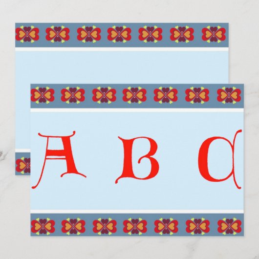 Schreiben ABC Einladung (Vorne/Hinten)