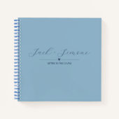 Schreiben an das Couple Guest Notebook | Babyblau Notizblock (Vorderseite)