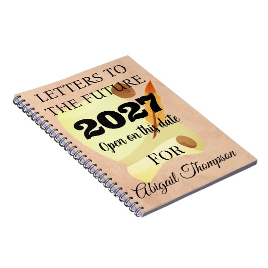 Schreiben an den künftigen Meilenstein Notizblock (Rechte Seite)