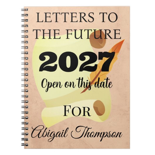 Schreiben an den künftigen Meilenstein Notizblock (Vorderseite)