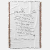 Schreiben an die Mama Decke (Vorderseite Vertikal)