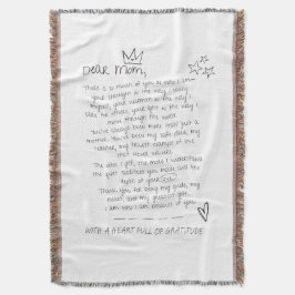 Schreiben an die Mama Decke