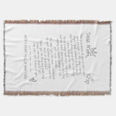 Schreiben an die Mama Decke (Vorderseite)