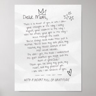 Schreiben an die Mama Poster