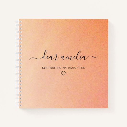 Schreiben an mein Daughter Keepake-Memory-Notebook Notizblock (Vorderseite)