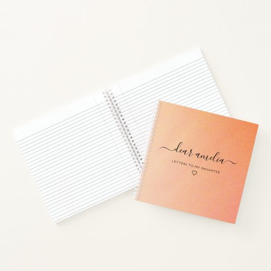 Schreiben an mein Daughter Keepake-Memory-Notebook Notizblock (Innenseite)