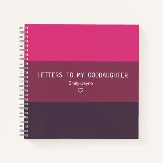 Schreiben an mein Godtochter Keepake Journal Notizblock (Vorderseite)