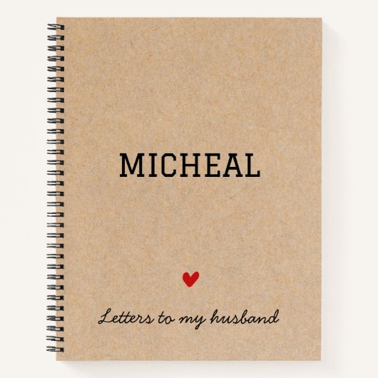 Schreiben an mein Personalisiertes Memory-Journal Notizblock (Vorderseite)