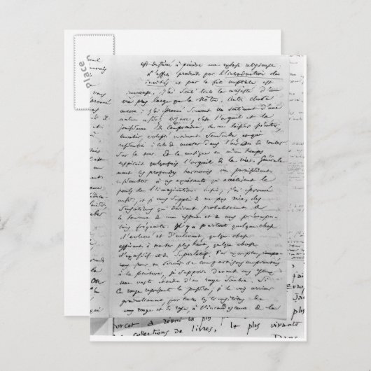 Schreiben an Richard Wagner vom 17. Februar 1860 Postkarte (Vorne/Hinten)