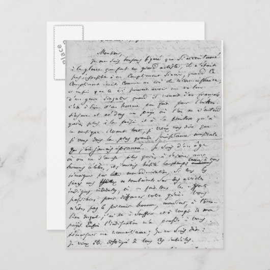 Schreiben an Richard Wagner vom 17. Februar 1860 Postkarte (Vorne/Hinten)