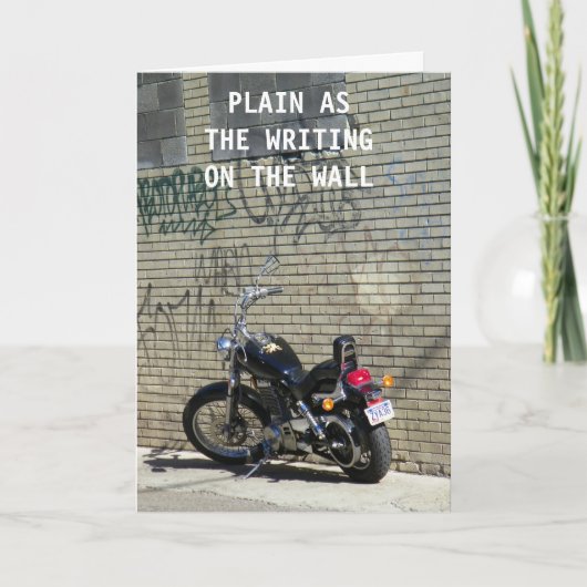 SCHREIBEN AUF DER WAND! DANKESKARTE (Vorderseite)