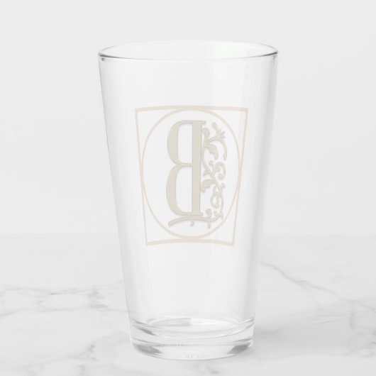 SCHREIBEN B MONOGRAM Schöne Hochzeit Neues Zuhause Glas (Rückseite)