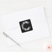 SCHREIBEN C BAR CODE Erste erste Barcodetabelle Quadratischer Aufkleber (Umschlag)