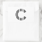 SCHREIBEN C BAR CODE Erste erste Barcodetabelle Rechteckiger Aufkleber (Tasche)