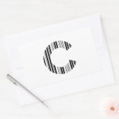 SCHREIBEN C BAR CODE Erste erste Barcodetabelle Rechteckiger Aufkleber (Umschlag)