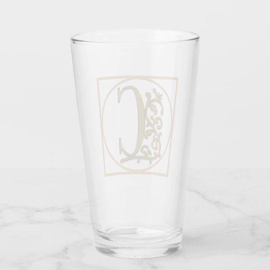 SCHREIBEN C MONOGRAM Schöne Hochzeit Neues Zuhause Glas (Rückseite)