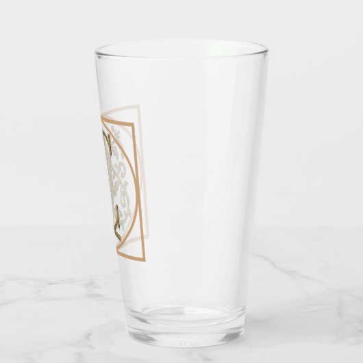 SCHREIBEN C MONOGRAM Schöne Hochzeit Neues Zuhause Glas (Links)