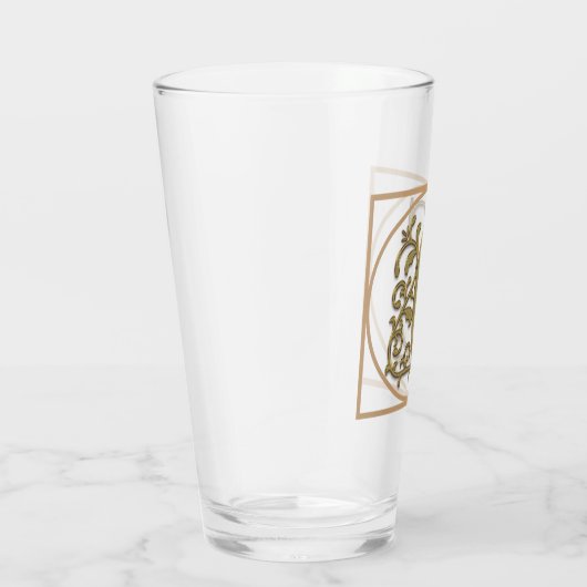 SCHREIBEN C MONOGRAM Schöne Hochzeit Neues Zuhause Glas (Rechts)