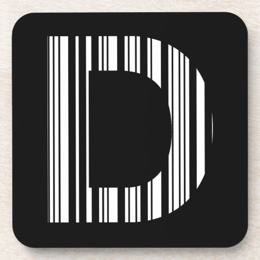 SCHREIBEN D BAR CODE Erste erste Barcodetabelle Untersetzer (Vorderseite)